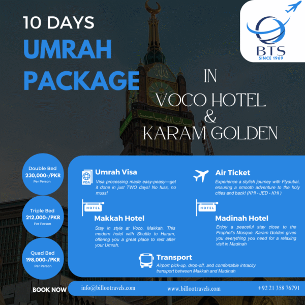 10 Days Group Umrah Package